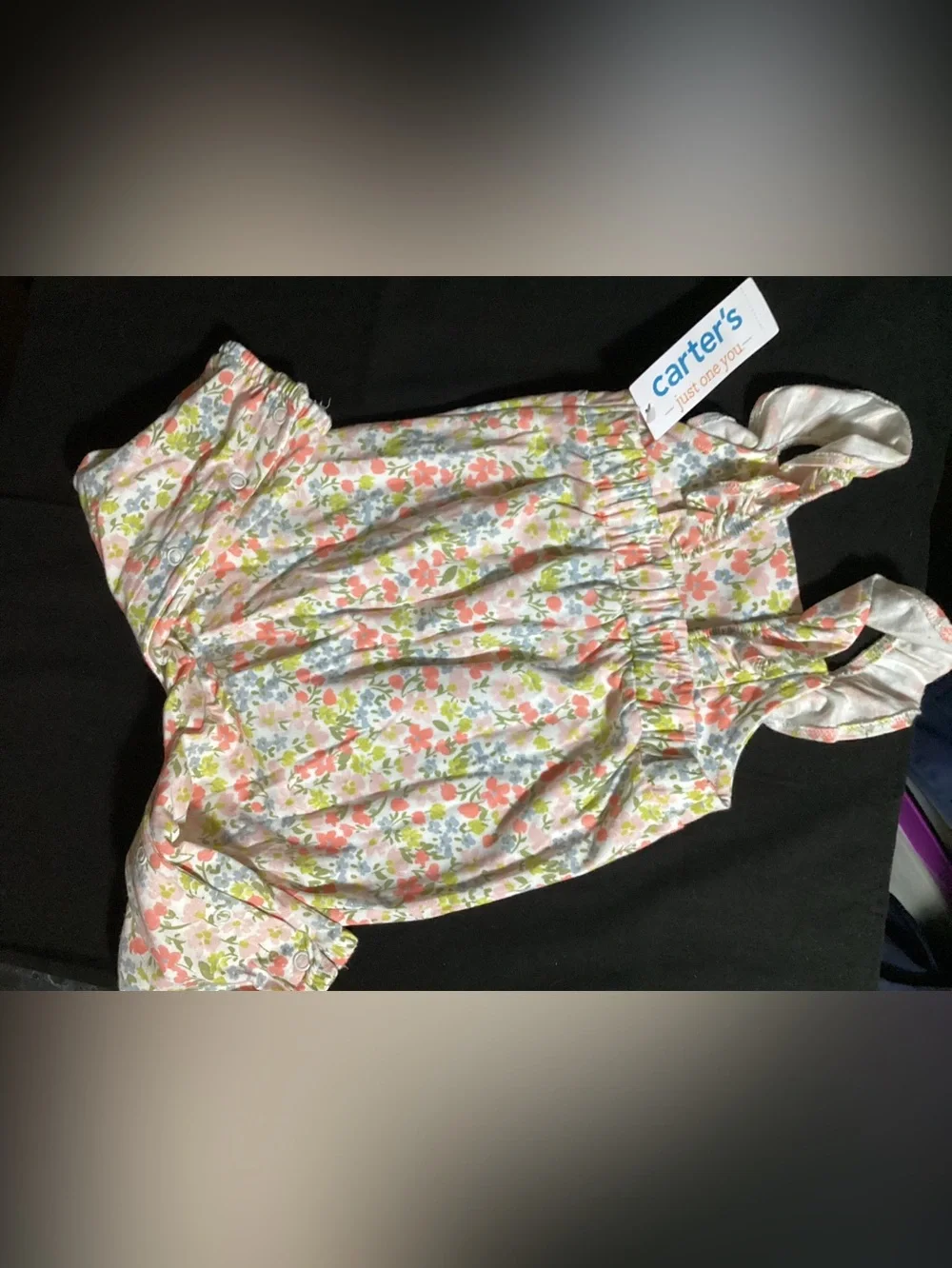 Carter's Floral Ruffle-Strap Jumpsuit